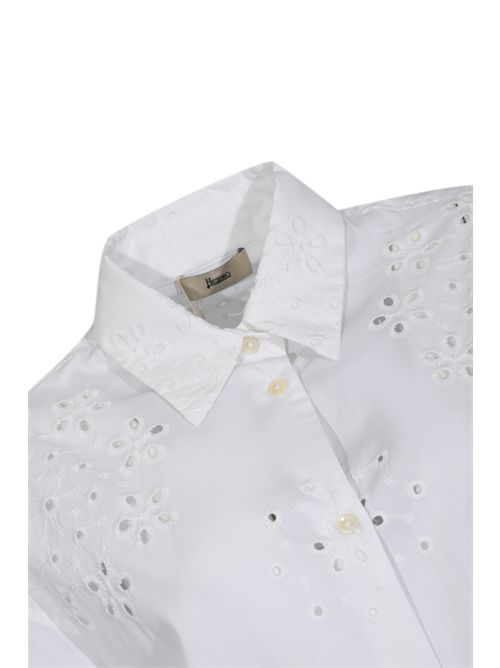 Camicia lunga in cotone Sangallo Herno | CM000045D 13322RIC1000